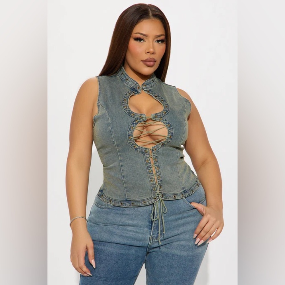 Fashion Nova Denim Vest